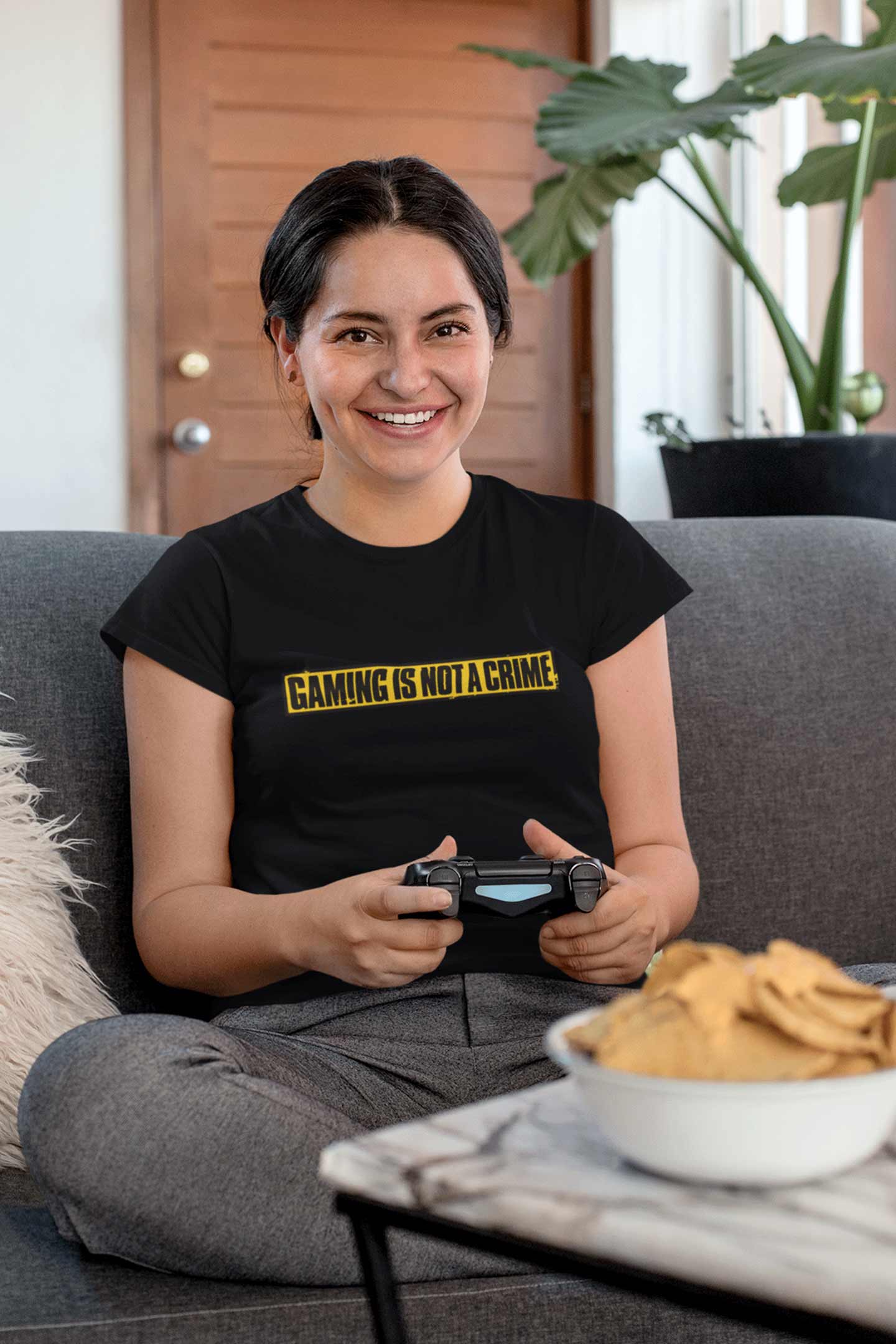 Game_Not_Crime Graphic T-Shirts For Women