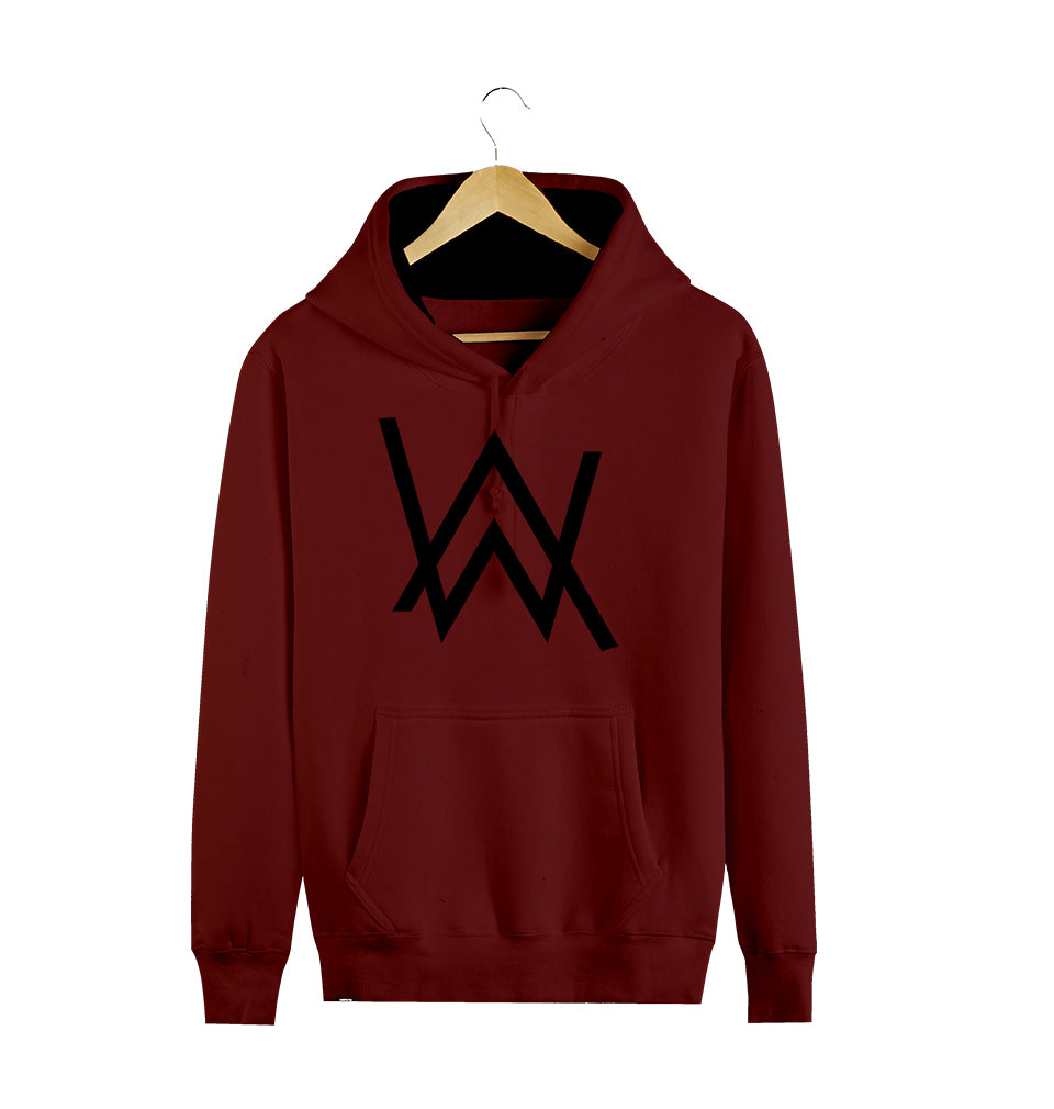 Alan Walker Printed Hoodie Maroon