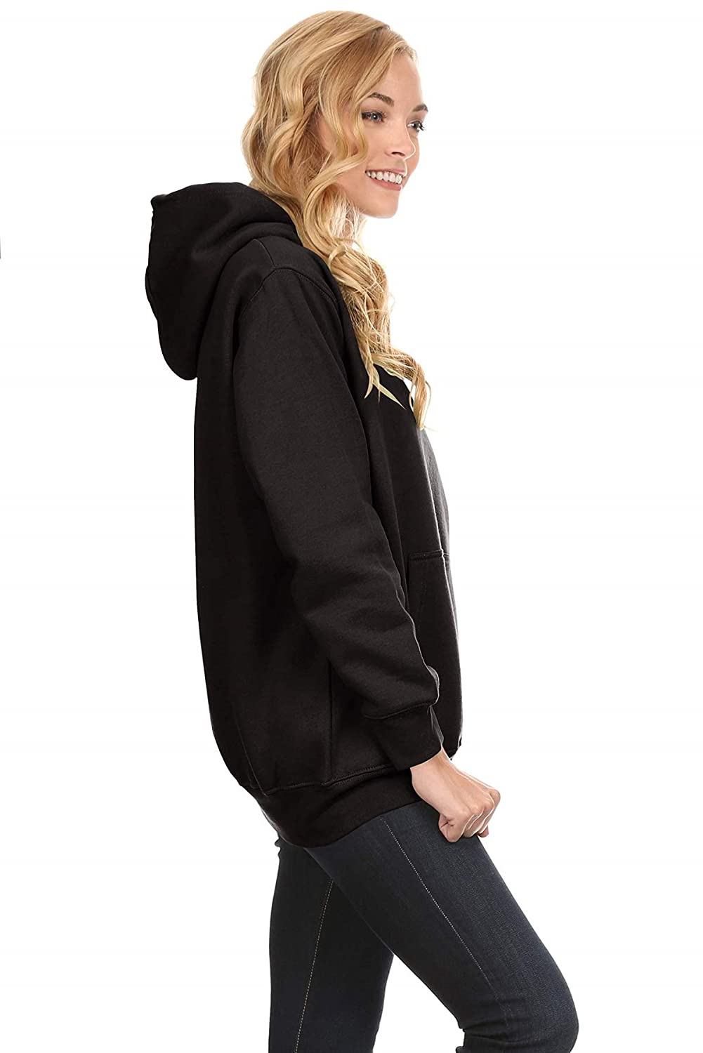 Plain Black Hoodie For Women