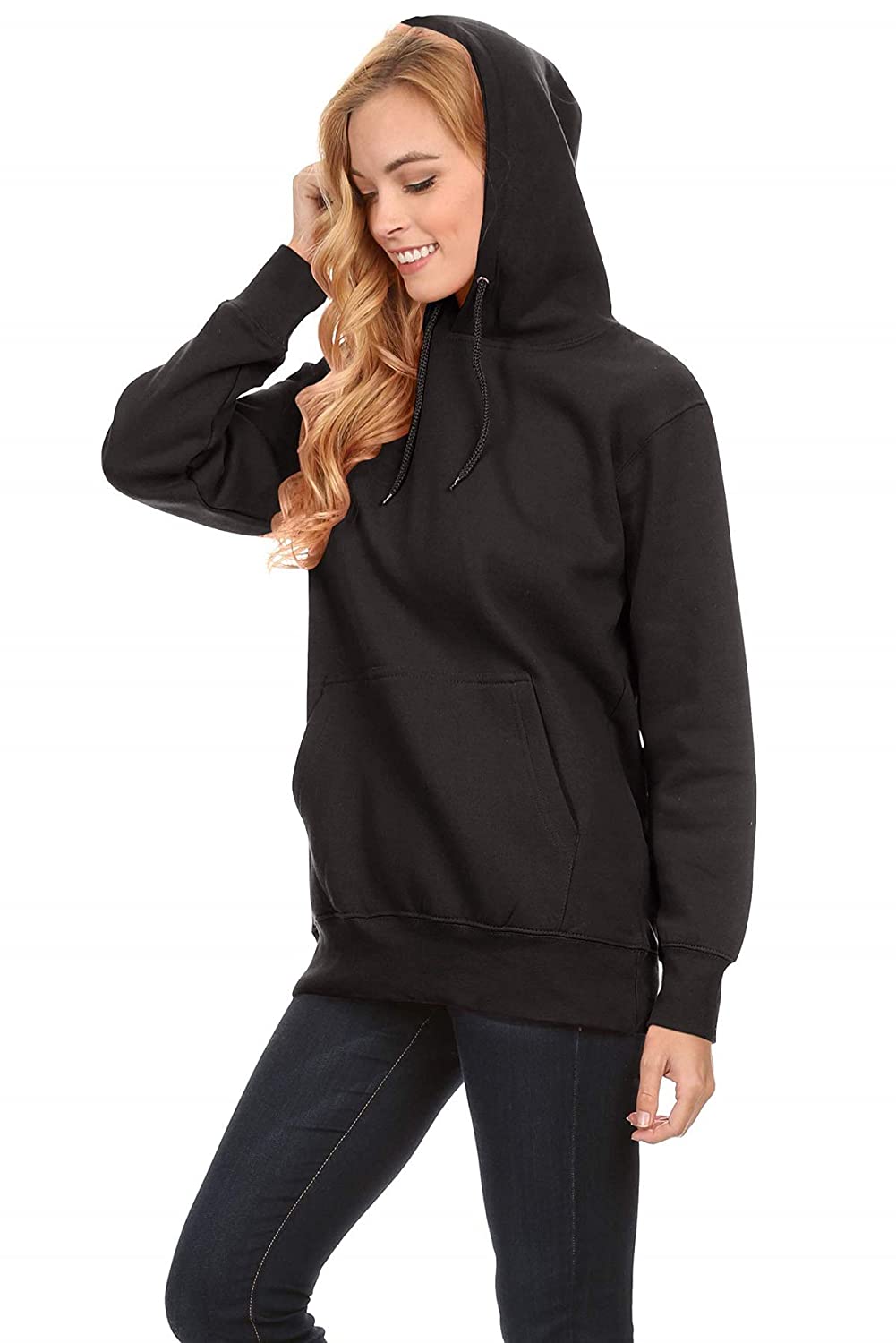 Plain Black Hoodie For Women