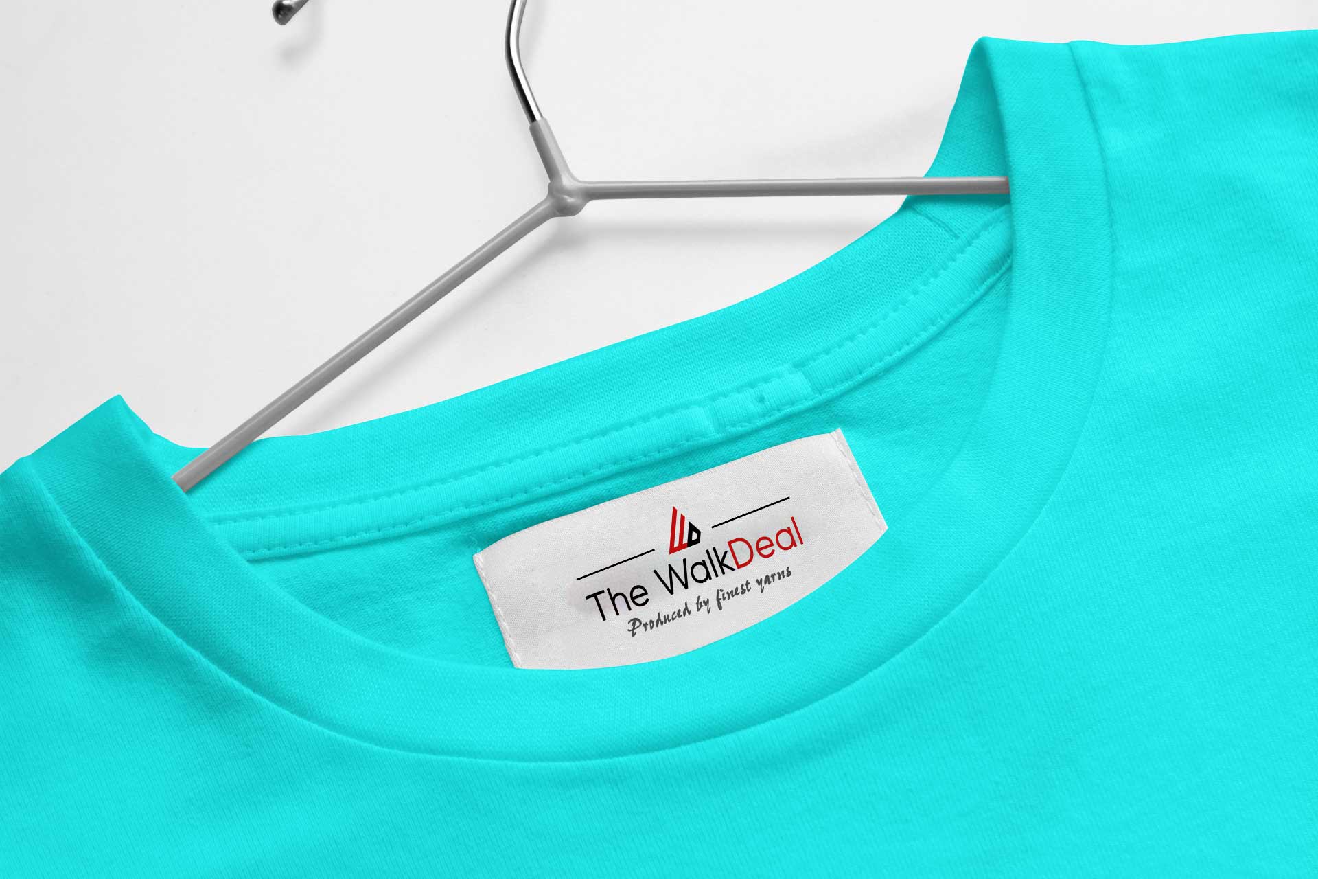 AquaBlue Round Neck T-Shirt For Men