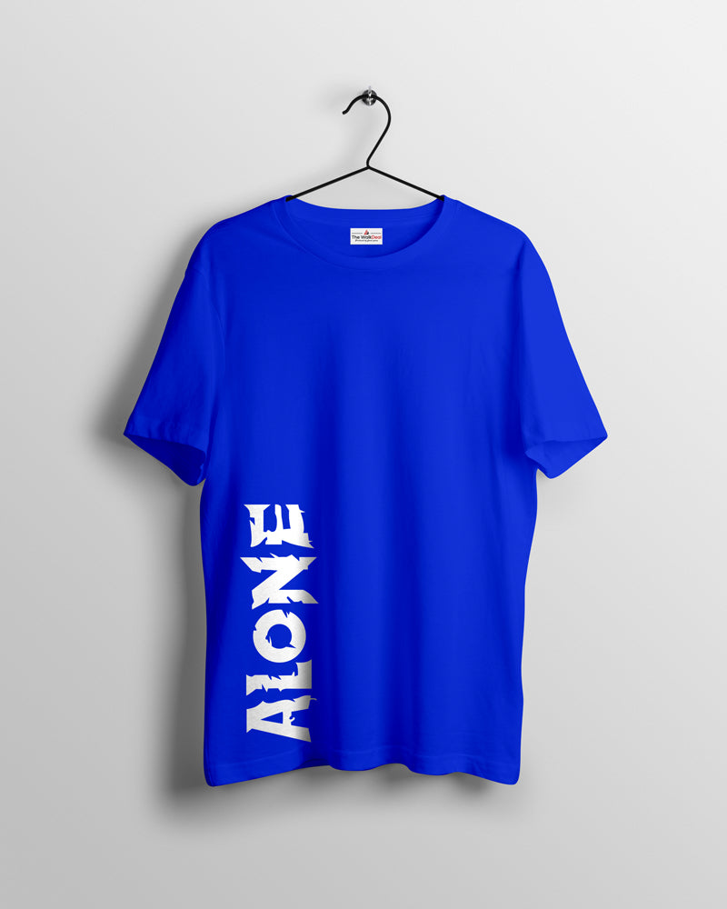 Alone T-Shirts For Men || Royal Blue || Stylish Tshirts || 100% Cotton || Best T-Shirt For Men's