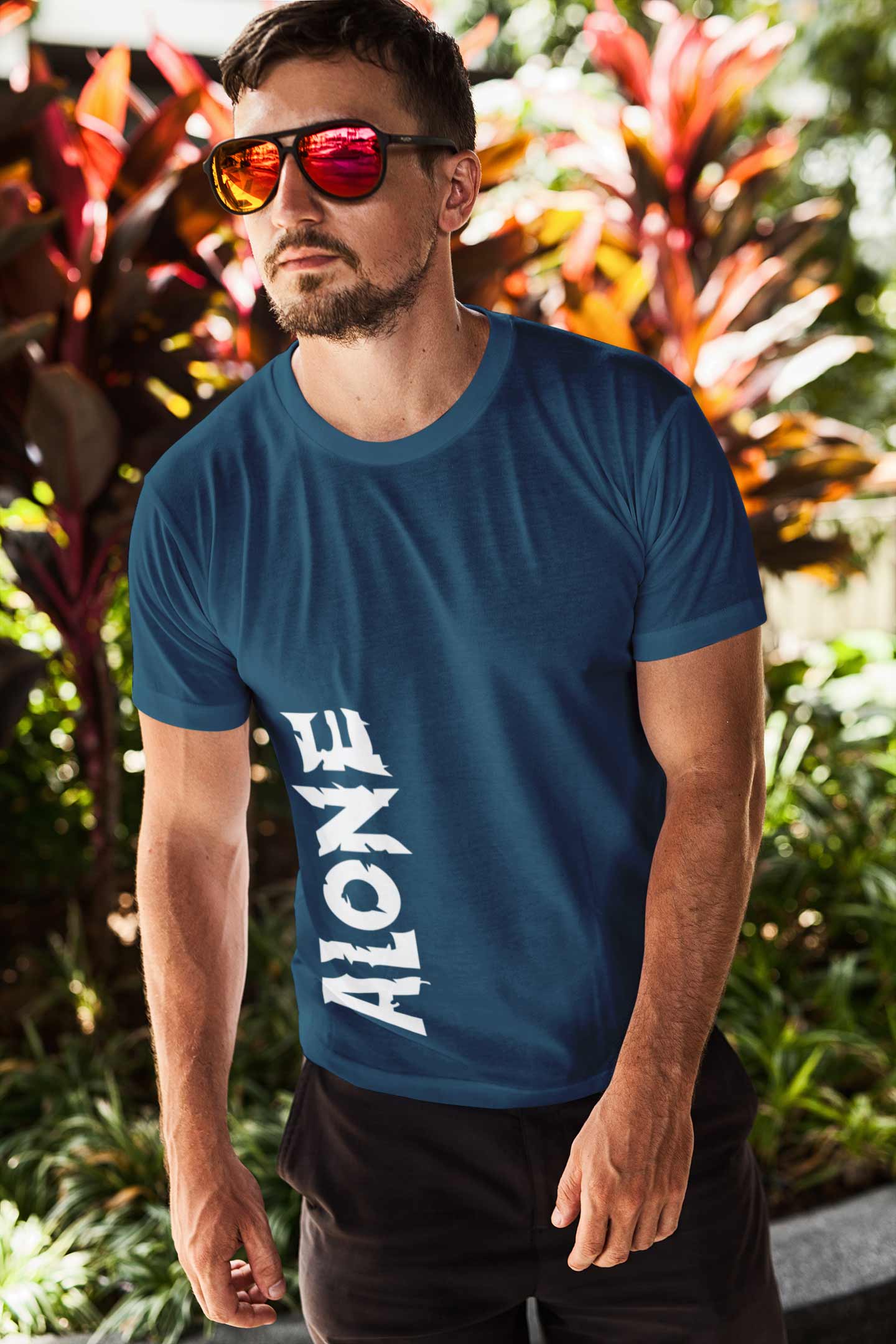 Alone T-Shirts For Men || Navy Blue || Stylish Tshirts || 100% Cotton || Best T-Shirt For Men's