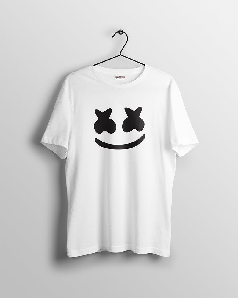 Marshmellow Cross White T-Shirts For Men