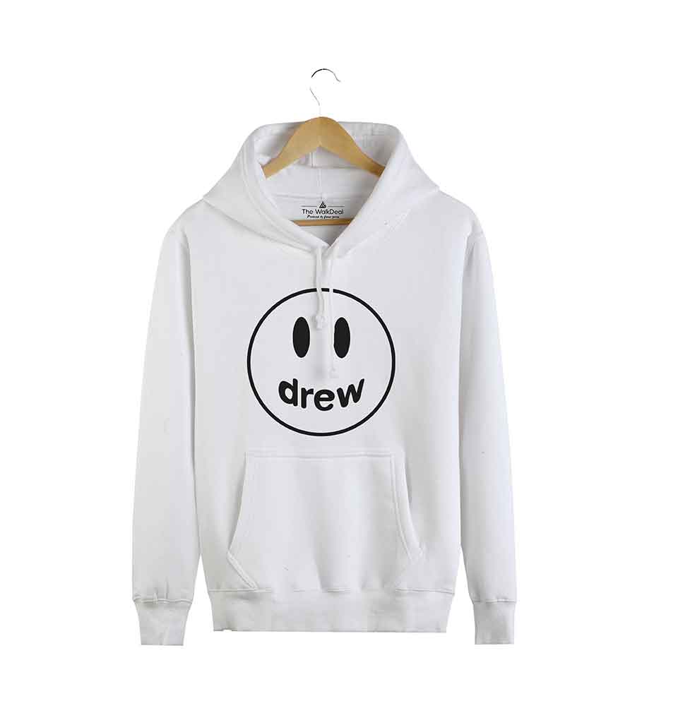 Drew Printed Hoodie White