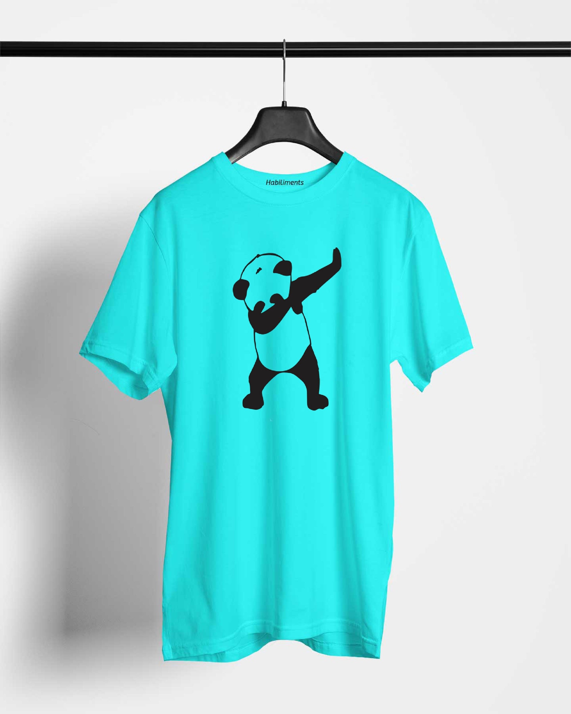 Dab Panda T-Shirts For Men || Sky Blue || Stylish Tshirts || 100% Cotton || Best T-Shirt For Men's