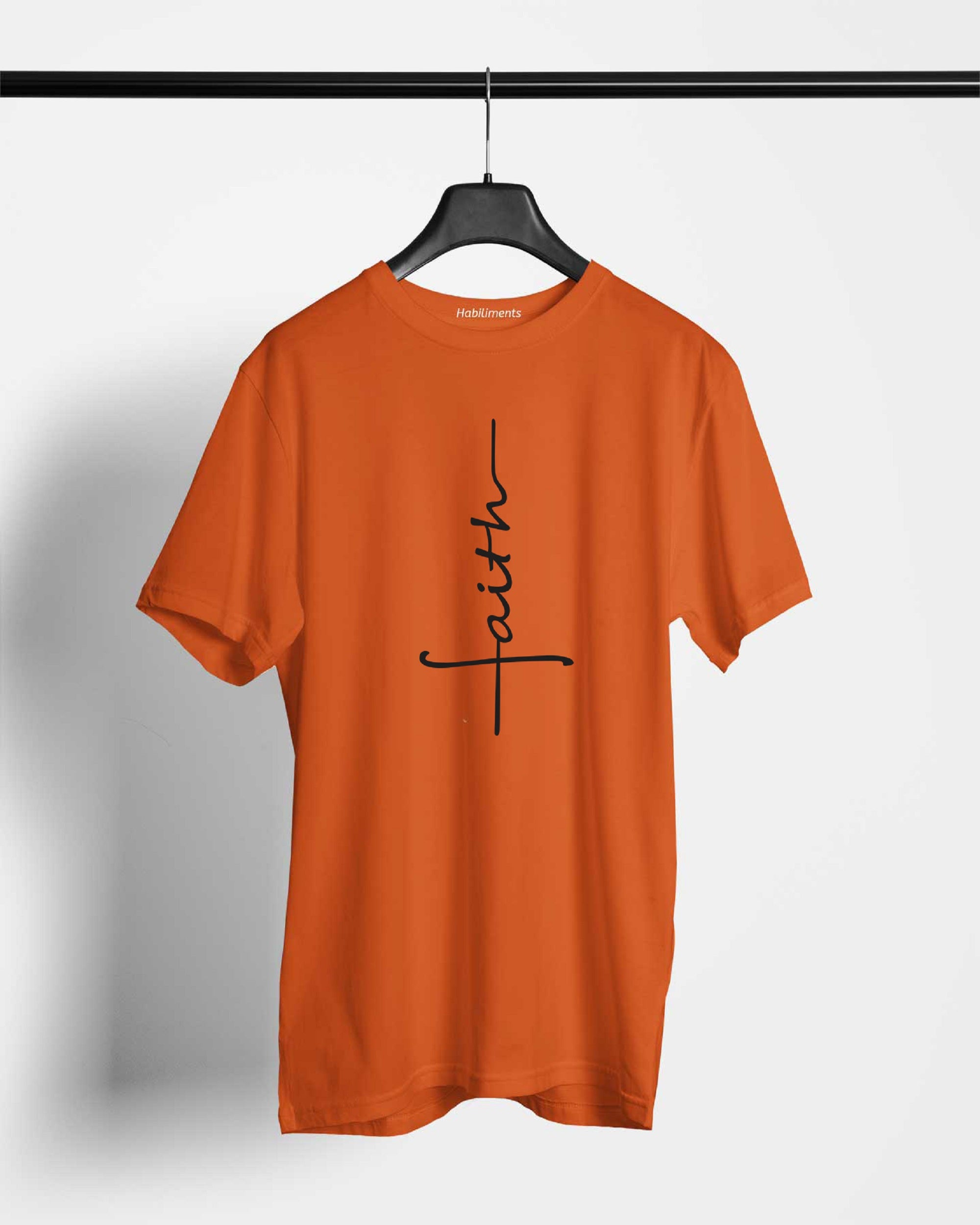 Faith T-Shirts For Men || Rust || Stylish Tshirts || 100% Cotton || Best T-Shirt For Men's