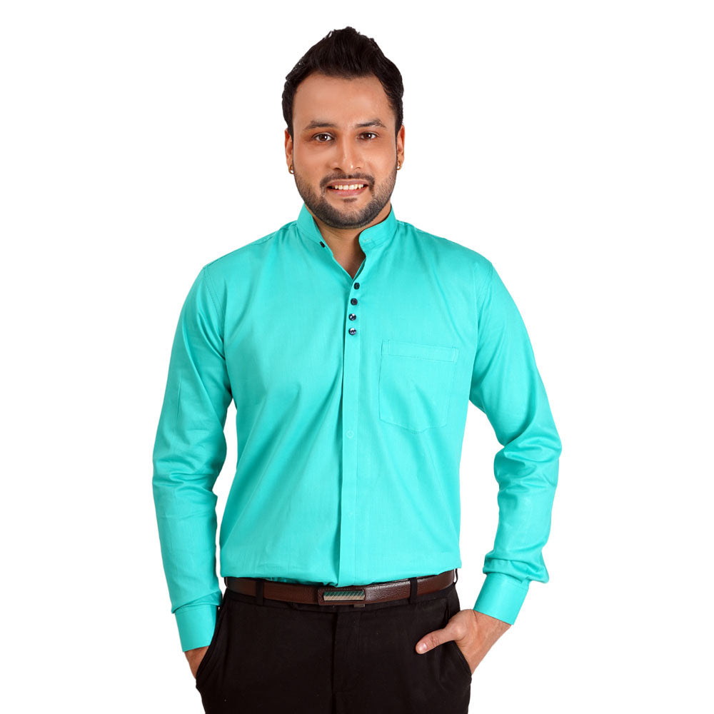 Premium Solid Casual Cotton Shirt Sea-Green The Walk Deal Premium Solid Casual Cotton Shirt Sea-Green The Walk Deal