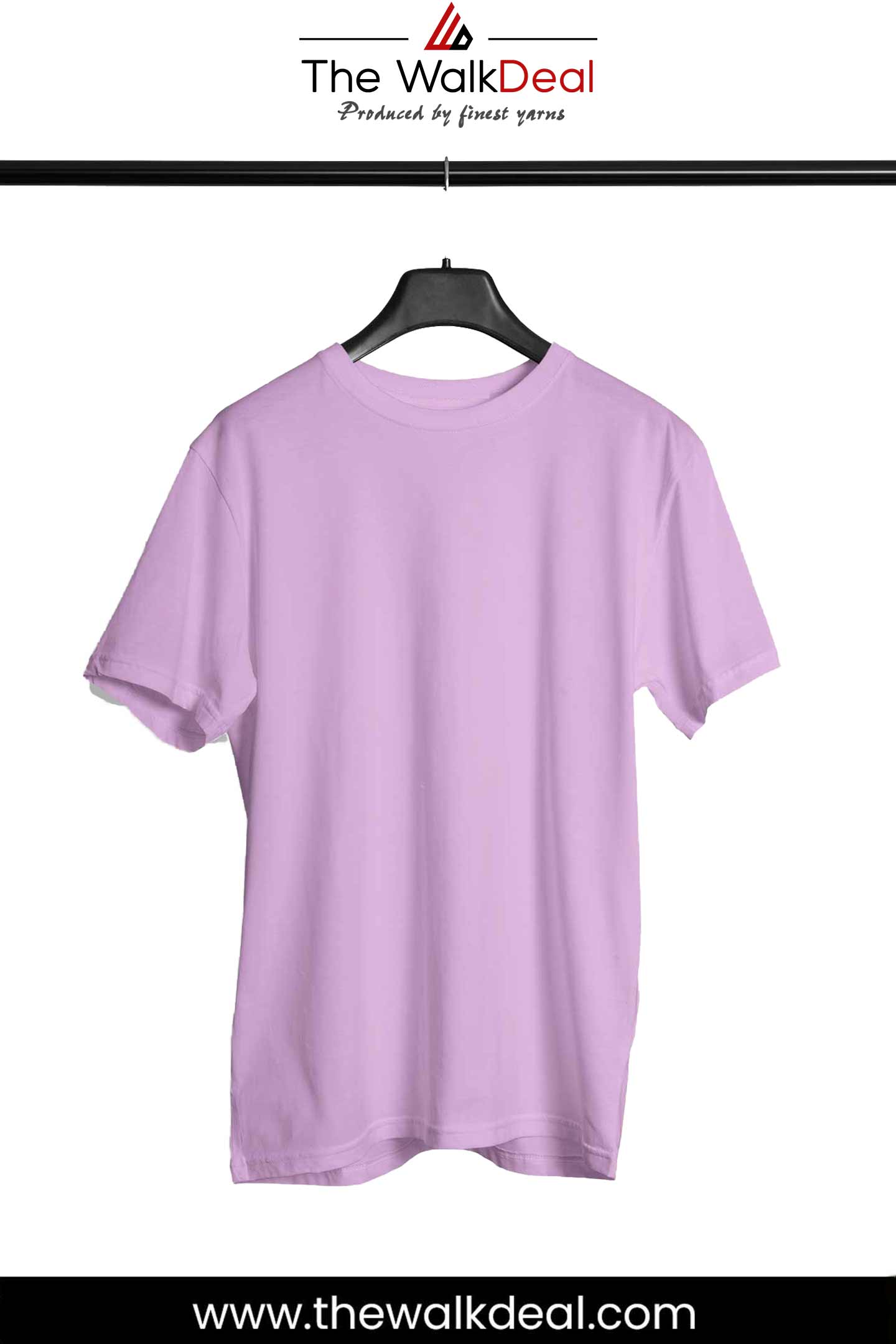 Lavendar Round Neck T-Shirt For Men