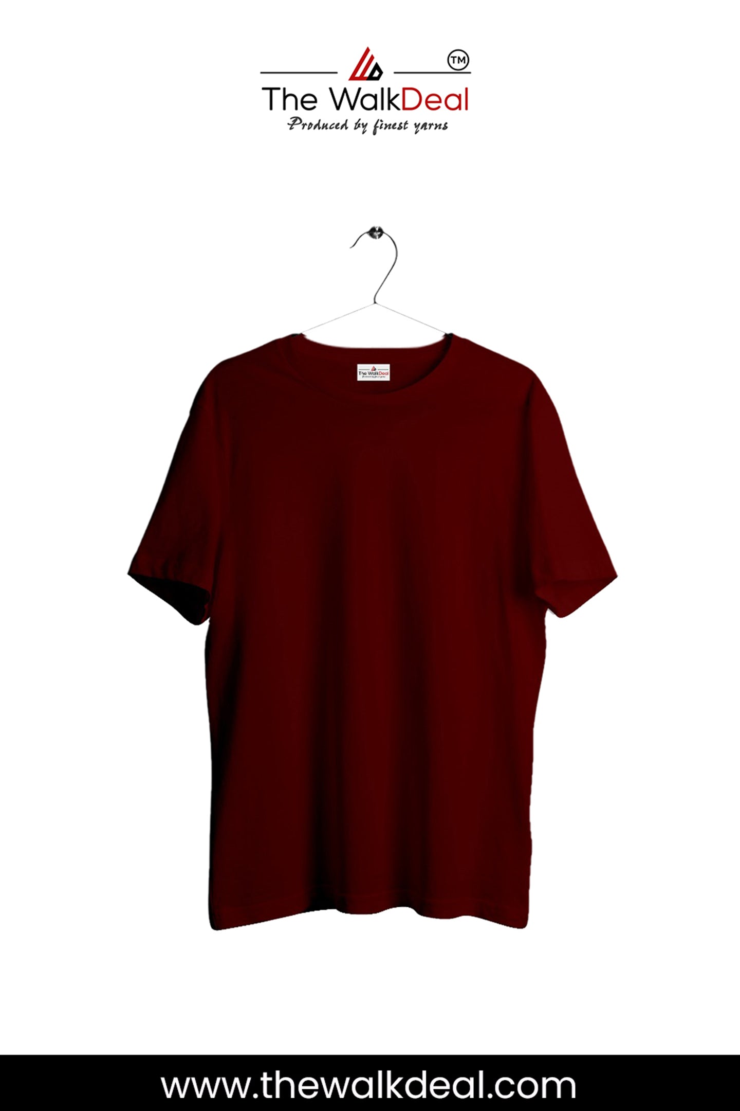 Cardinal Maroon Round Neck T-Shirt