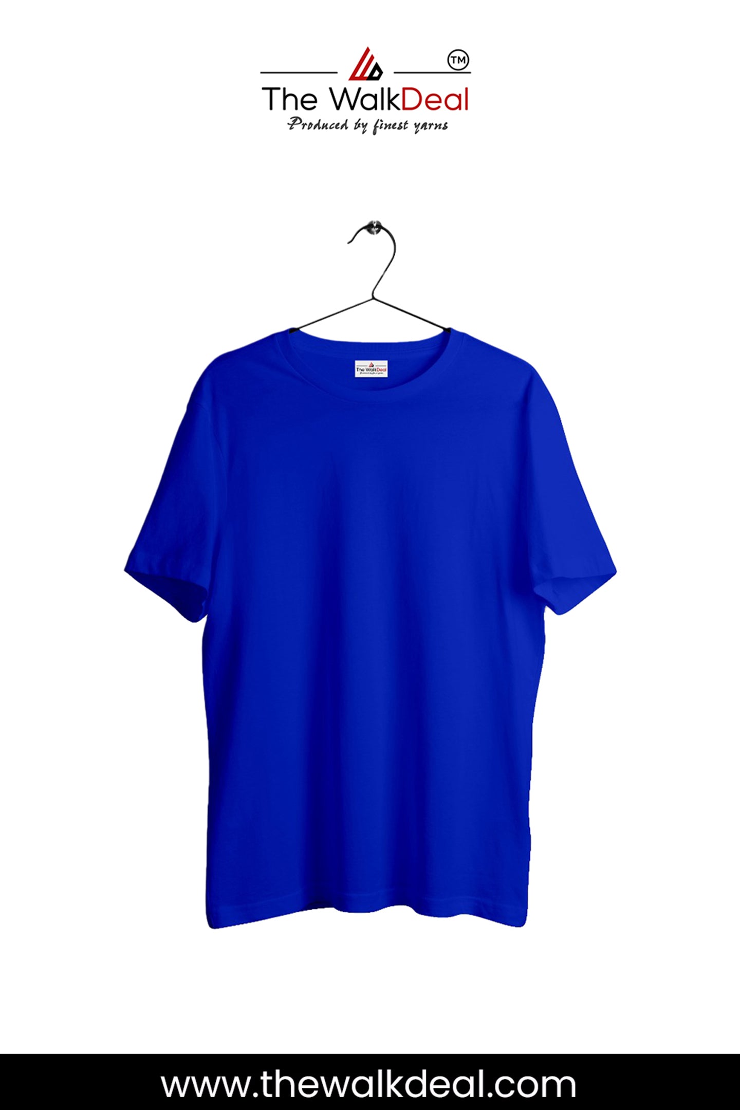 Royal Lapis Blue Round Neck T-Shirt