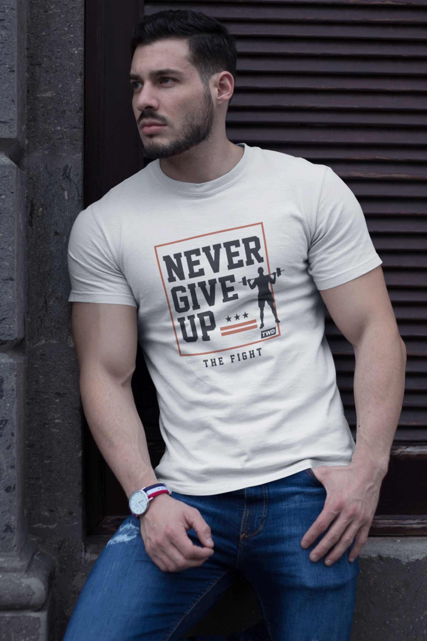The Fight T-Shirts For Men || White || Stylish Tshirts || 100% Cotton || Best T-Shirt For Men's