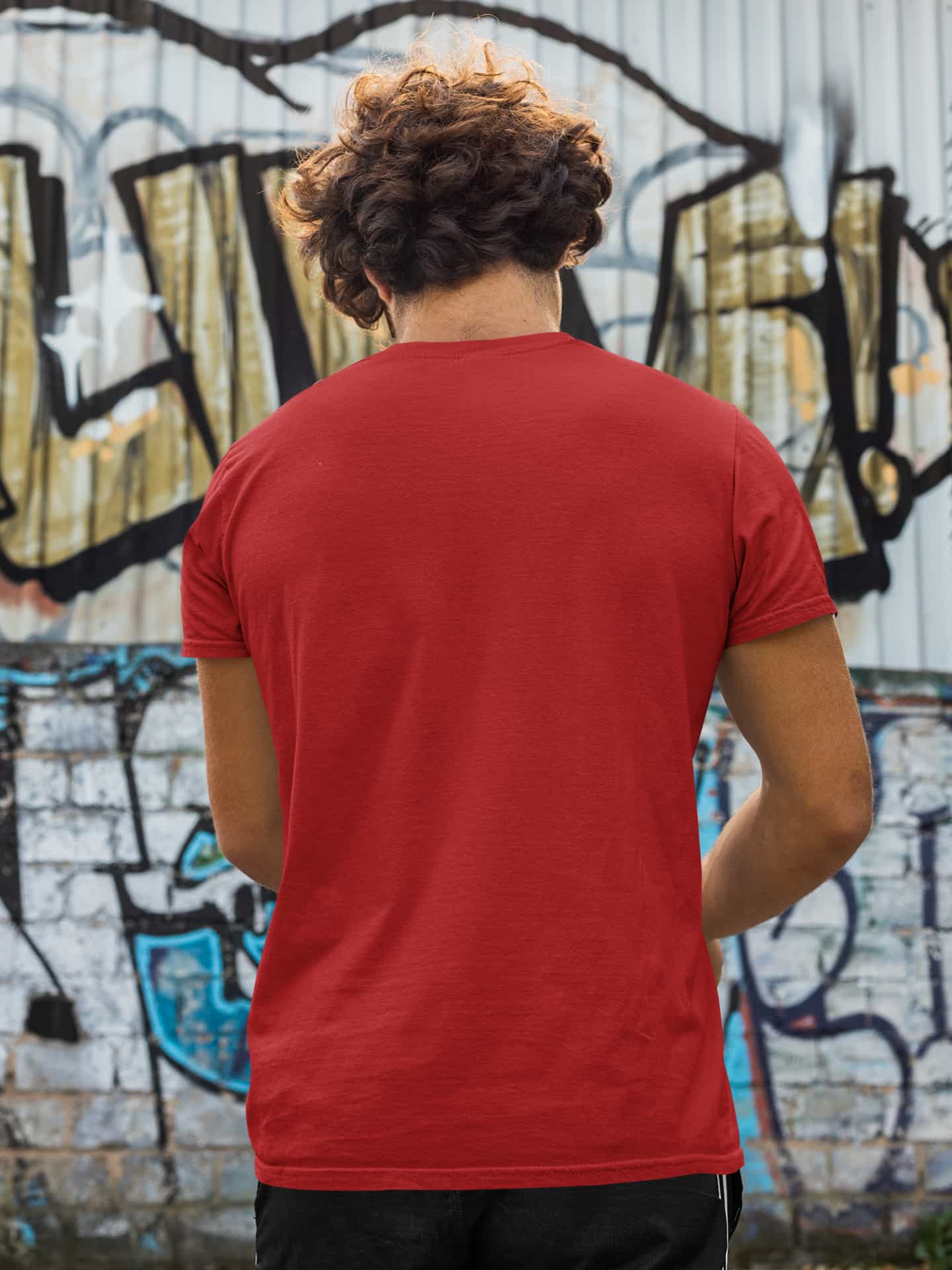 Carmine Red Round Neck T Shirt The Walk Deal