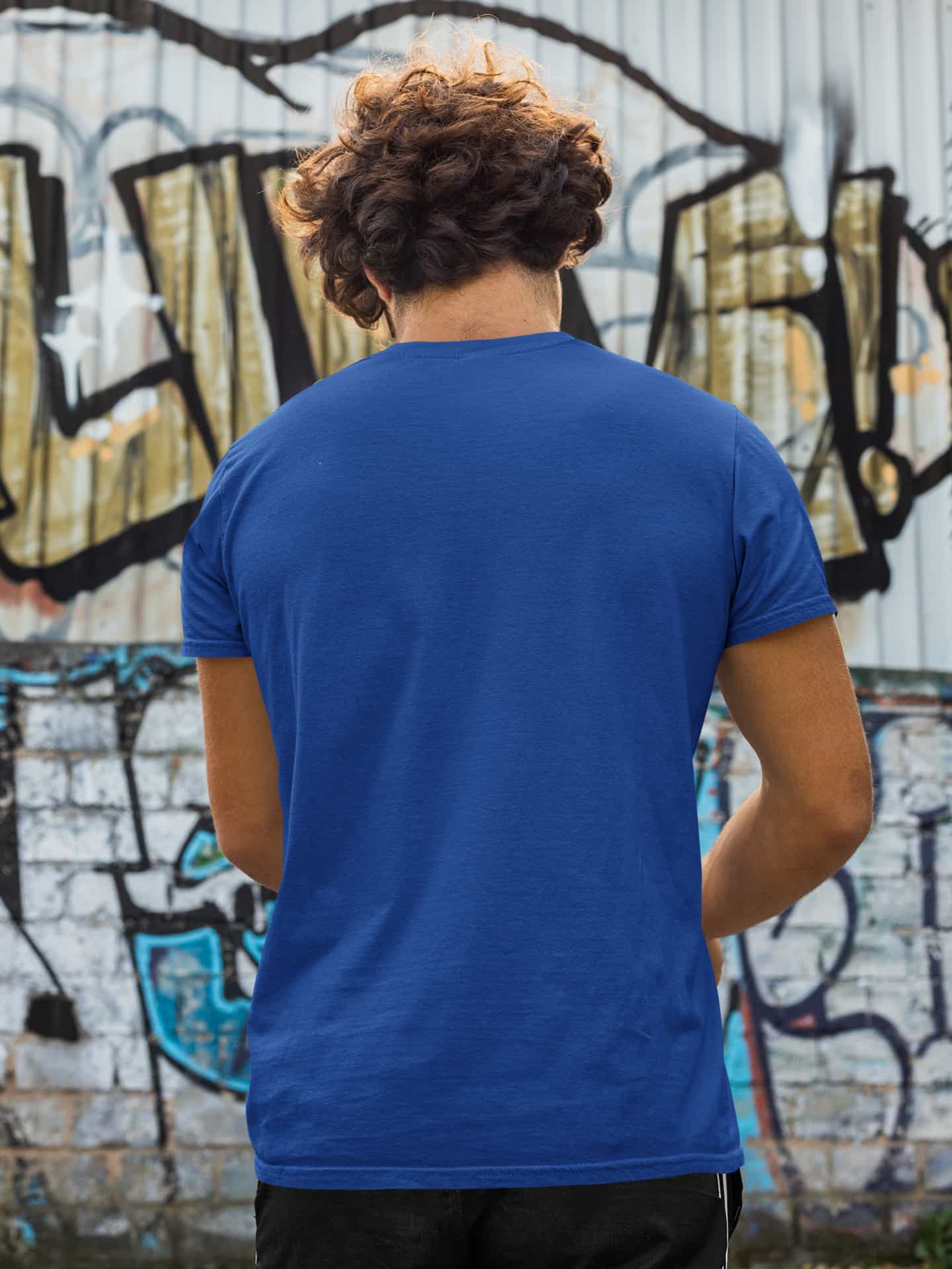 Royal Lapis Blue Round Neck T-Shirt
