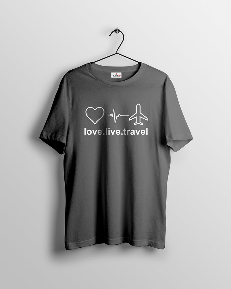 Love-Live-Travel_SteelGrey T-Shirts For Men