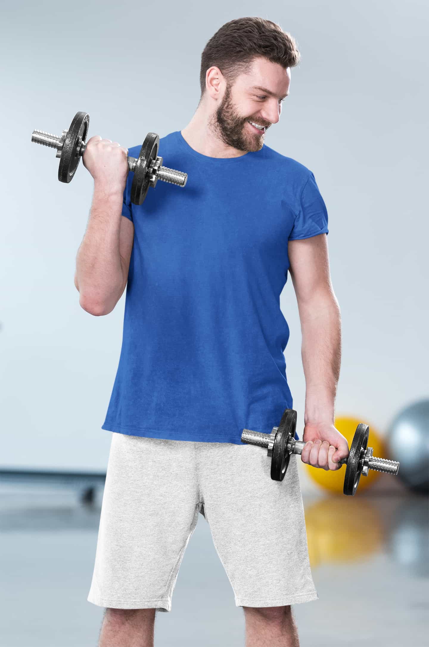 Royal Lapis Blue Round Neck T-Shirt